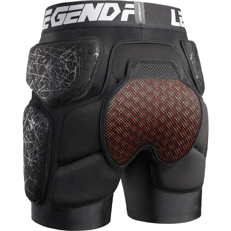 شورت مبطن واقٍ من Legendfit للتزلج على الجليد والتزحلق على الجليد والتزلج على الجليد وحماية عظم المؤخرة للرجال والنساء والشباب - Image 1